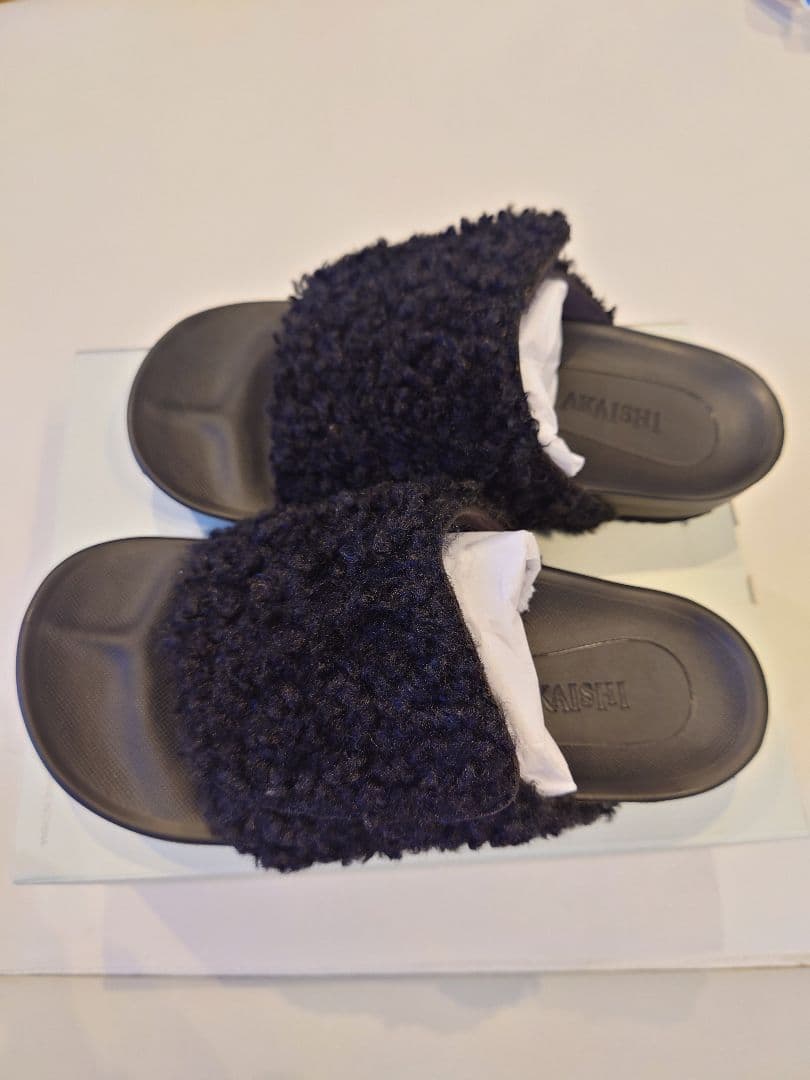 新品未着用】AKAISHI Oggi別注ボア サンダルくろねこM