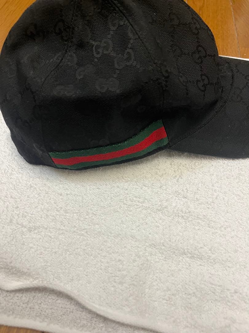 美品］Gucci ブラック GGパターン キャップ - メルカリ