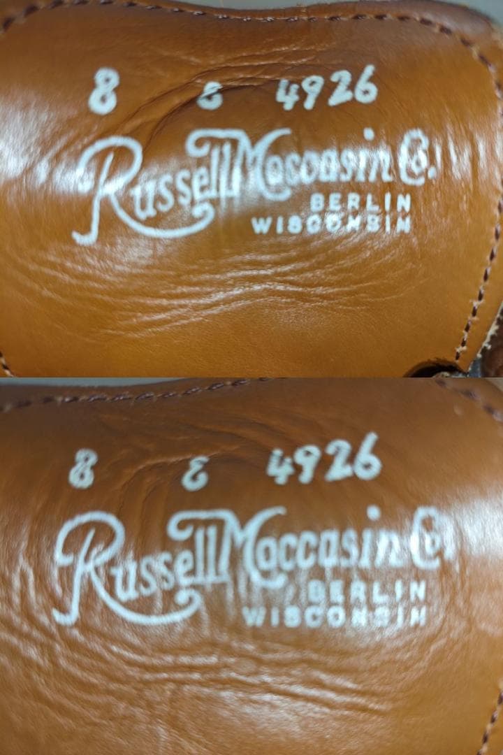 OK ラッセルモカシンオネイダ 8E イエロー マンソンラスト