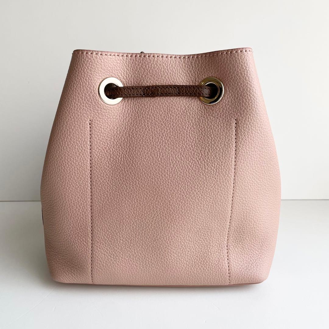 フルラ コスタンザ バケット ハンドバッグ バイカラー レザー ほぼ新品