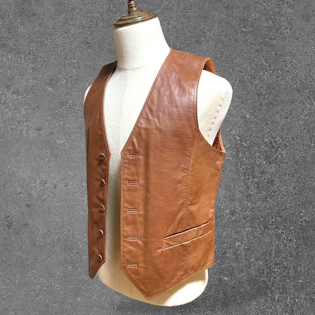 わと様専用 Vintage Vest ウイルソンズ レザー革ベストブラウンM