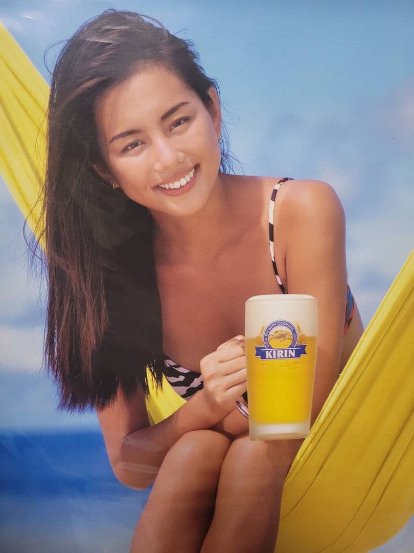 当時物】米倉涼子『キリンのどごし生』B2サイズポスター ビール 非売品