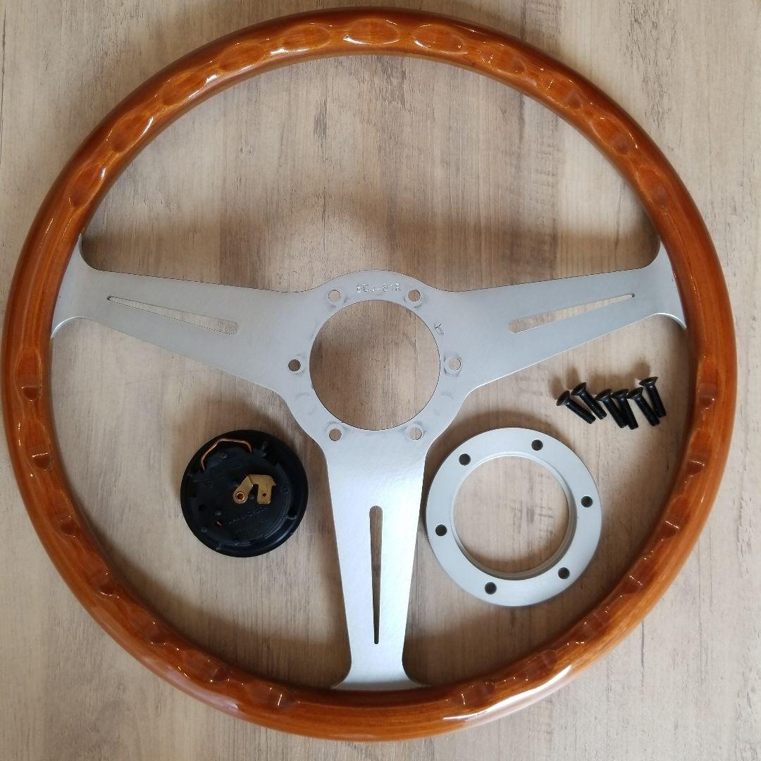 NARDI☆ナルディクラシックVITEウッドステアリング/シルバースポーク