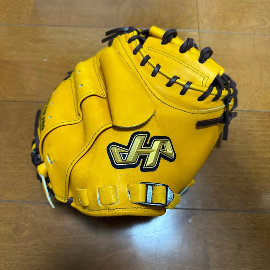 HAITAKEYAMA K-M9JY 硬式グローブ Jイエロー ハタケヤマ（HATAKEYAMA） 硬式用 捕手用 キャッチャーミット K-M9JY K