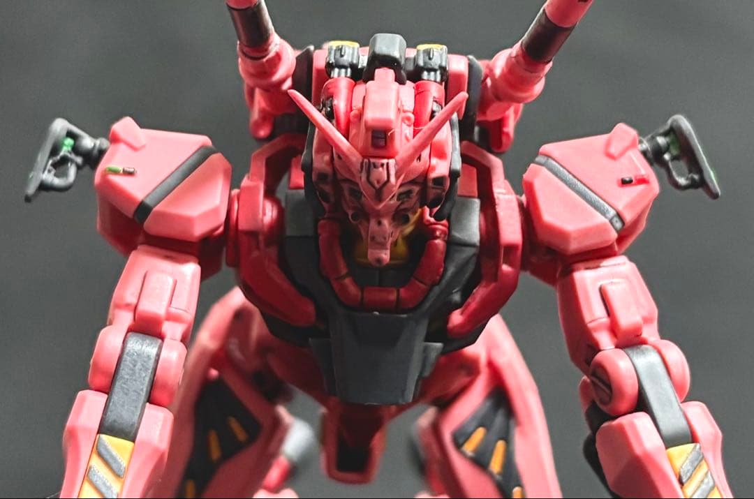 HG赤いガンダム完成品（ビット6個付き・部分塗装・つや消しトップ