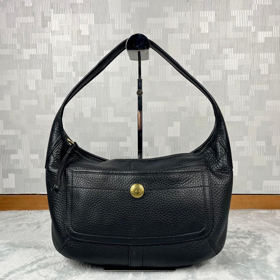 バッグ Coach Hobo Black Hand Bag Coach Black Leather Nomad Glovetanned Hobo Shoulder Ladies Bag