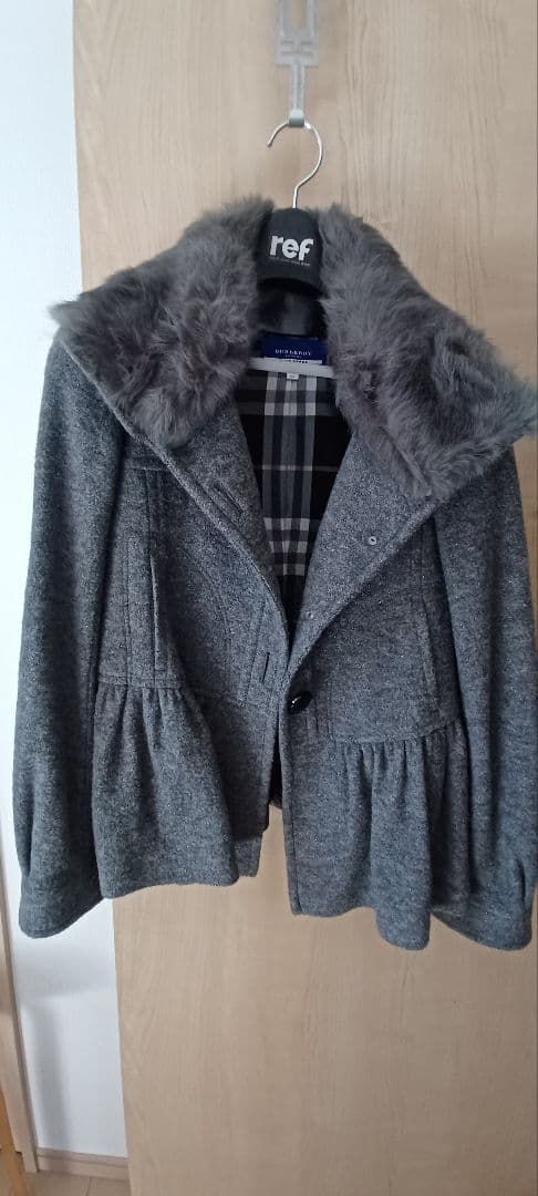 BURBERRYBLUE LABELバーバリーブルーレーベル　グレー　コート 中古・古着通販】BURBERRY BLUE LABEL (バーバリーロンドンブルー