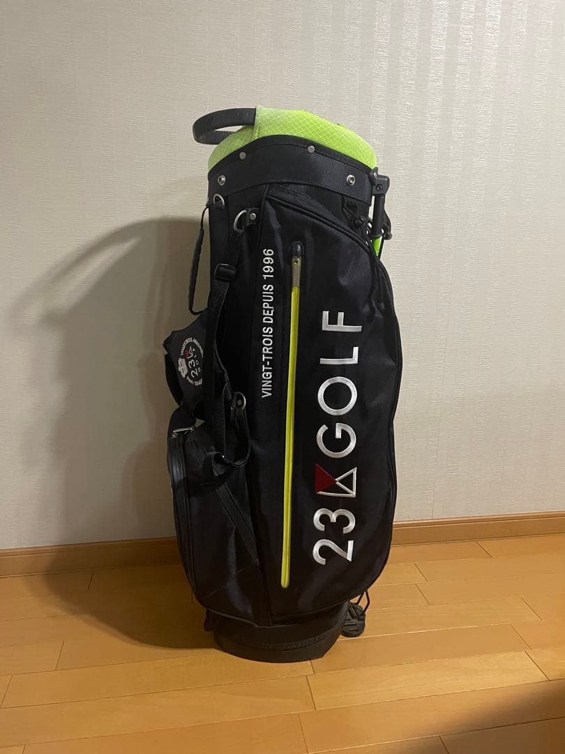 23GOLF キャディバッグ ブラック/ライム キャディバッグ23区ゴルフ 23GOLF キャディバッグ ブラック/ライム