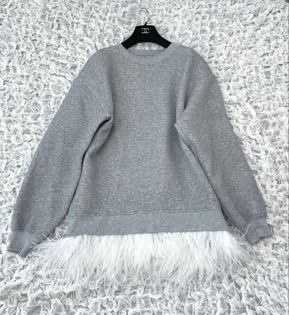 エイミーイーストワール　フェザーヘムスウェットワンピース　定価29700円 EIMY ISTOIRE（エイミーイストワール） ワンピース フェザーヘム