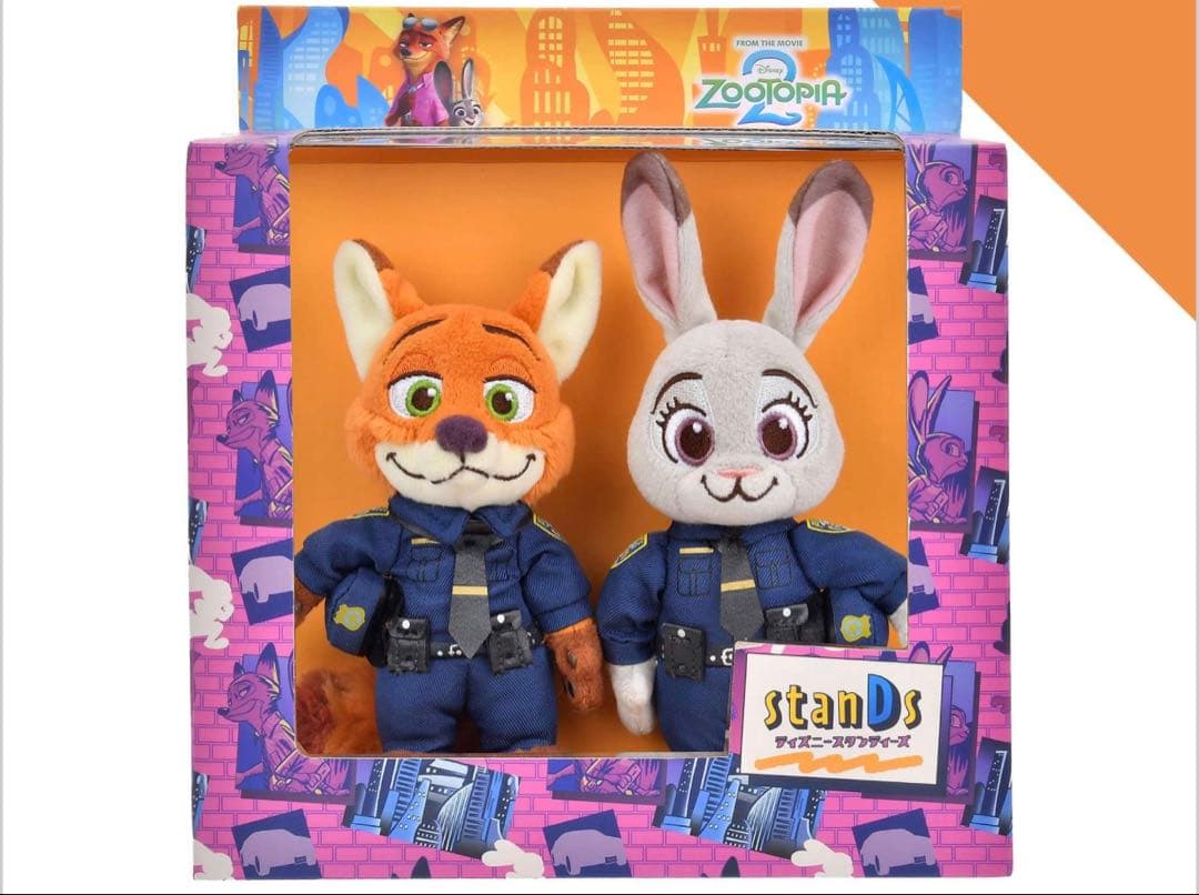 ジュディ・ホップス＆ニック・ワイルド ぬいぐるみ セット stanDs 新品 ジュディ・ホップス＆ニック・ワイルド ぬいぐるみ セット stanDs