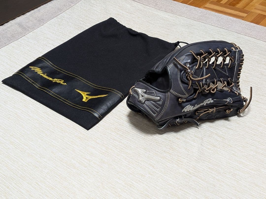 Mizuno Pro 外野手用グラブHAGAJAPAN【耕作】　グラブ袋付き Mizuno Pro ミズノプロ 硬式グローブ 外野用 グラブ プラムブラウン
