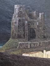 真作】絵画木澤定一油彩30号海底の城塞静寂に佇む記憶箱・黄袋入X2