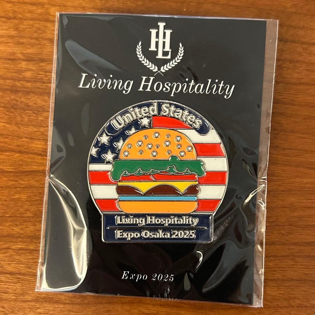 アメリカ館 ハンバーガー ピンバッジ - メルカリ