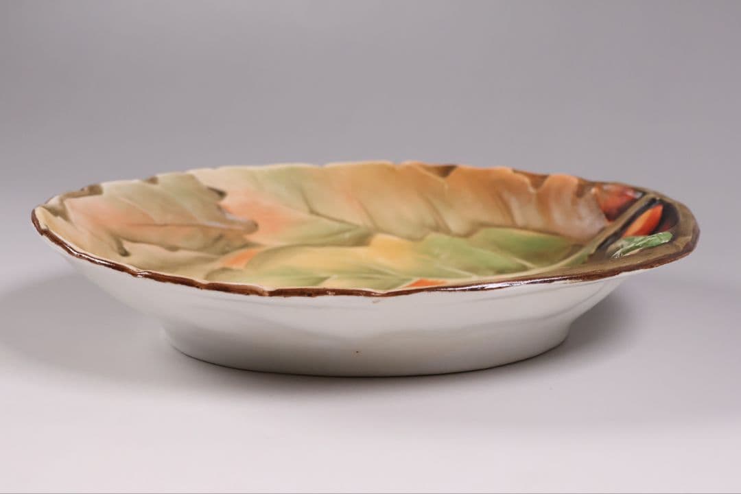 CM308】オールドノリタケ どんぐり 葉 皿 鉢 団栗 ナッツ 明治 陶磁器