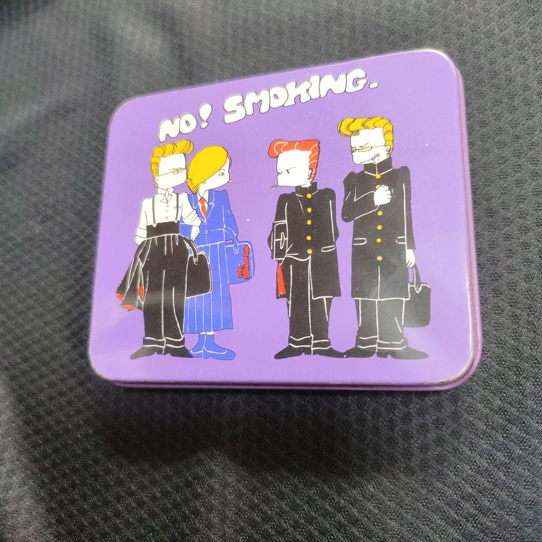 1980年 昭和レトロ つっぱりくん 缶 タバコ ケース 小物入れ - メルカリ