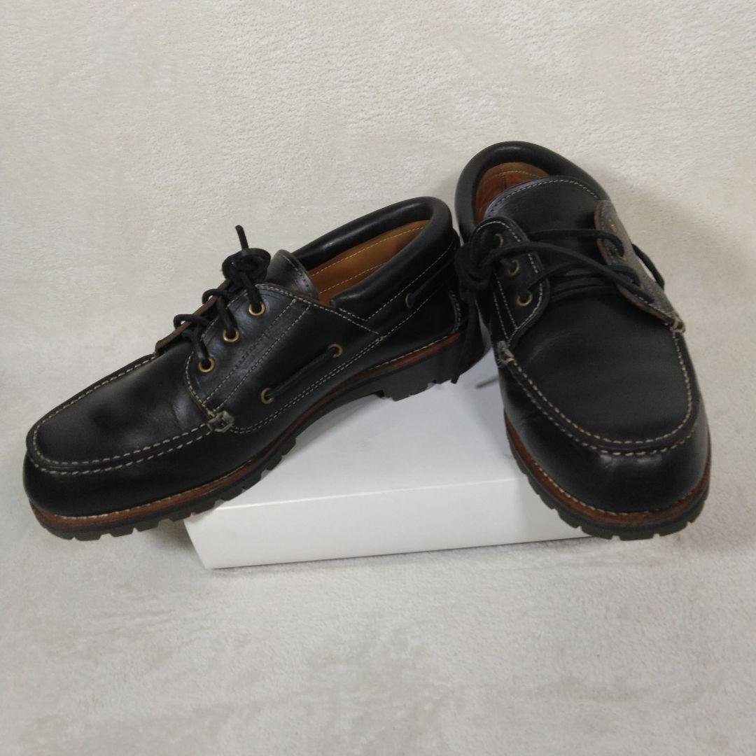 高 品質ファッション - danner vibram 黒レザー モカシン シューズ