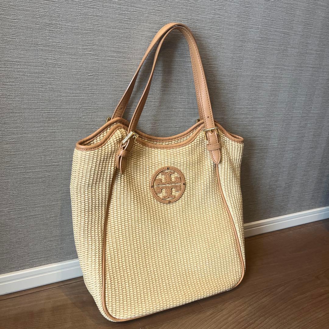 Tory Burch トリーバーチ かごバッグ トートバック ベージュ A4
