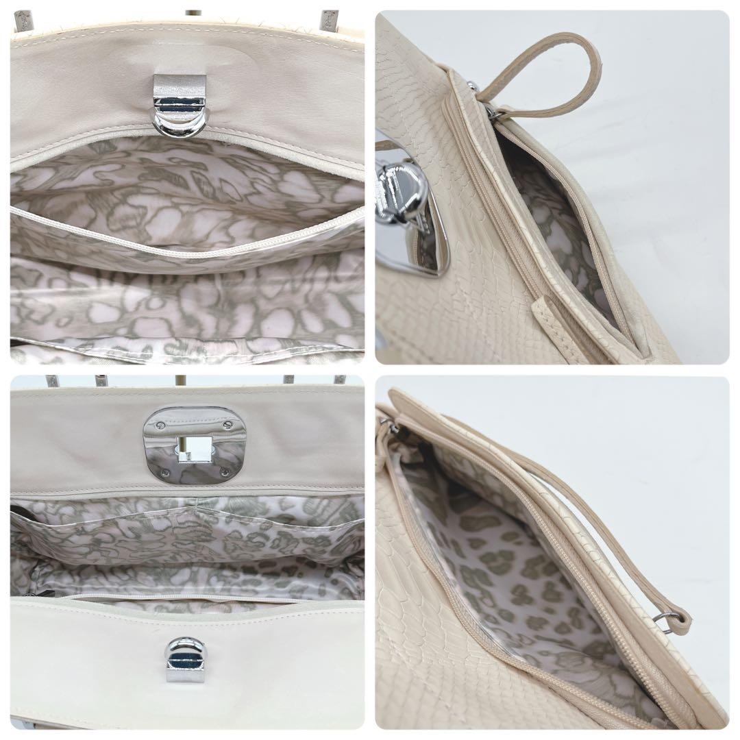 美品】ロンシャン 2way パイソン型押し ショルダーバック ギャビー