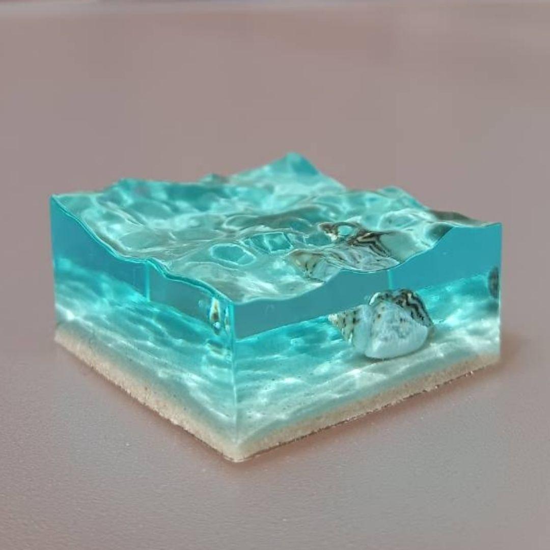 海のかけら No.1855 】エポキシレジン オーシャンアート レジンアート