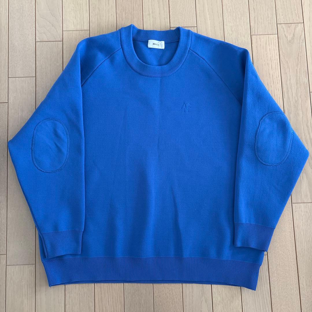 ANIECA エルボーパッチスウェットニット ブルー - メルカリ