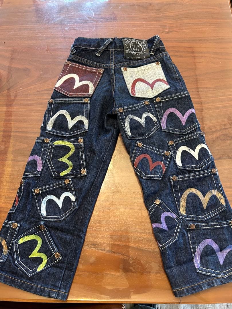 エヴィス ジーンズ キッズ メニーポケット デニム サイズ3 - メルカリ