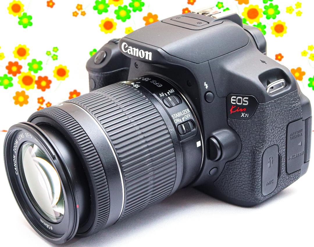 キャノン Canon Kiss X7i ☆スマホに転送☆初心者一眼レフ☆自撮りも Canon EOS Kiss X7i⭐️スマホ転送 一眼レフカメラ キヤノン - メルカリ