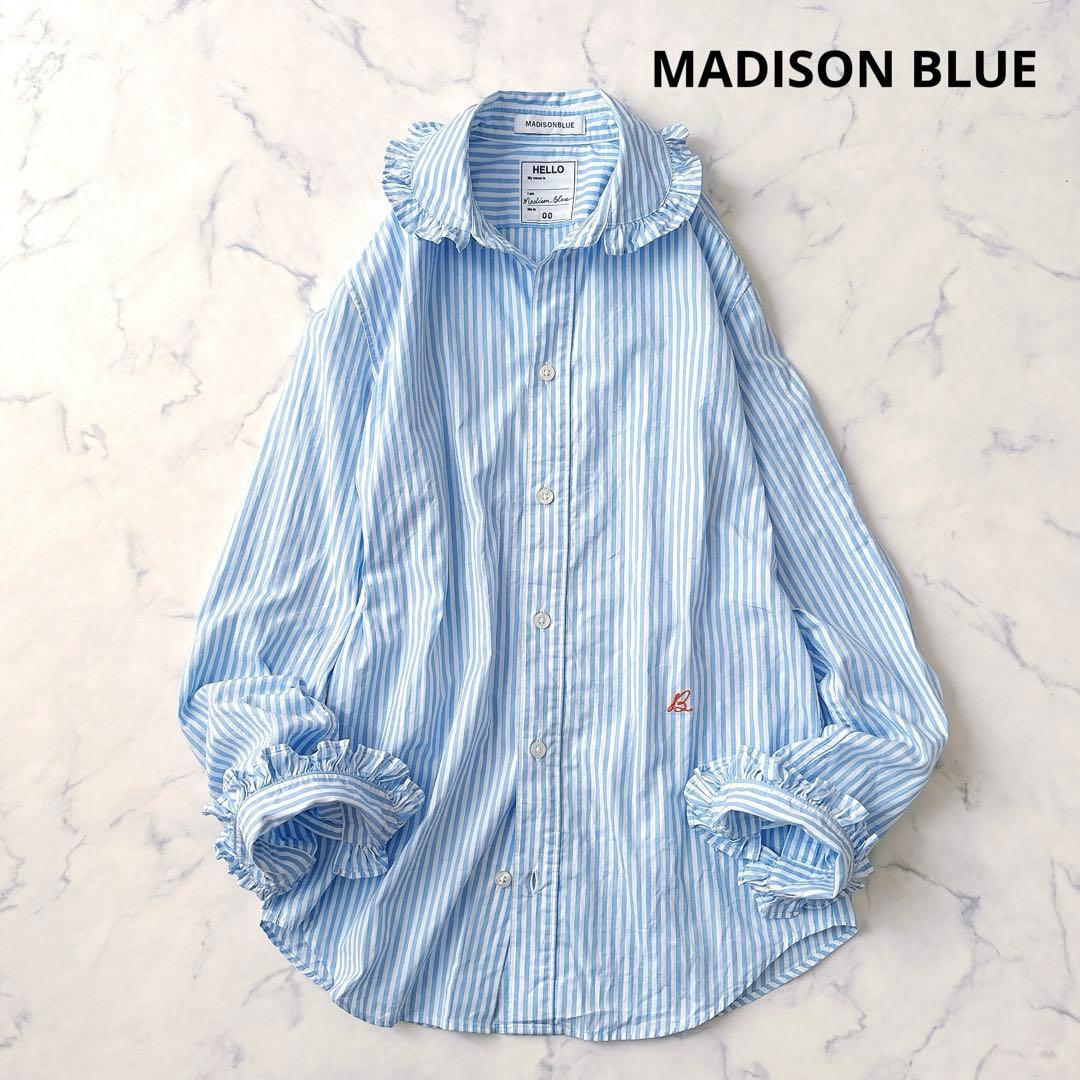 極美品✨マディソンブルー ラウンドカラー フリル ブラウス シャツ