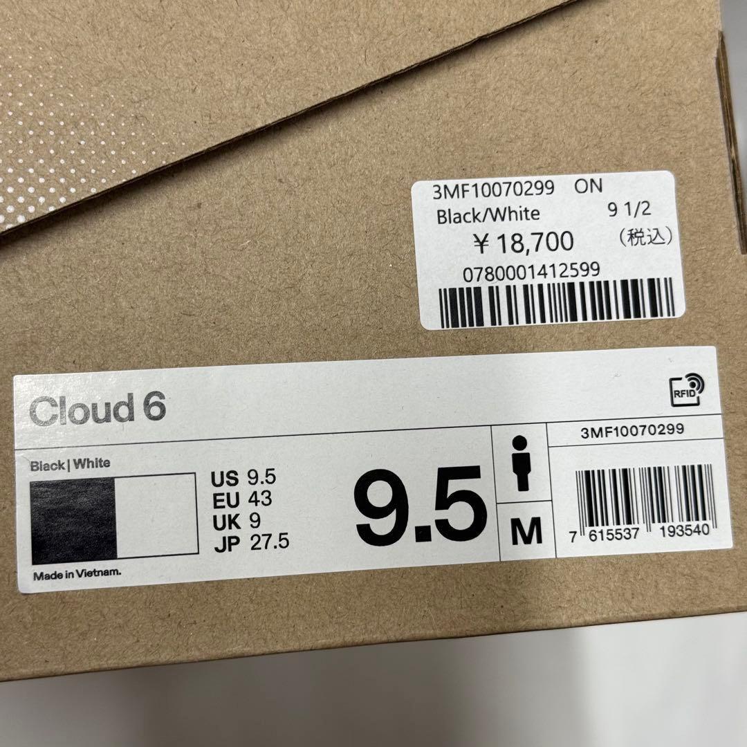 オン　Cloud 6 スニーカー メンズ 27.5cm