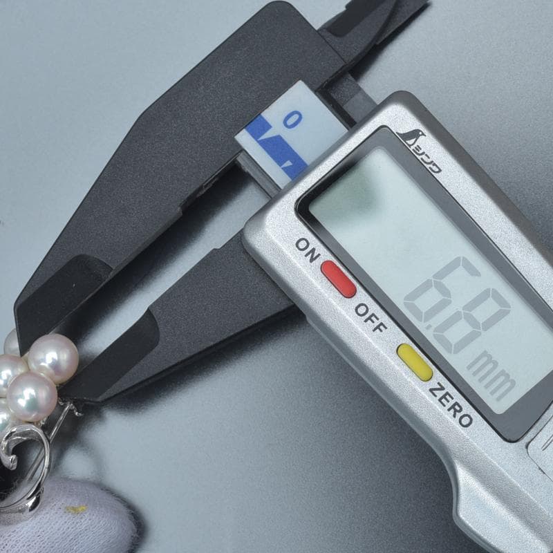 美品◇ミキモト あこや真珠 ブローチ パール6.8mm 6.8g 全長5.1cm