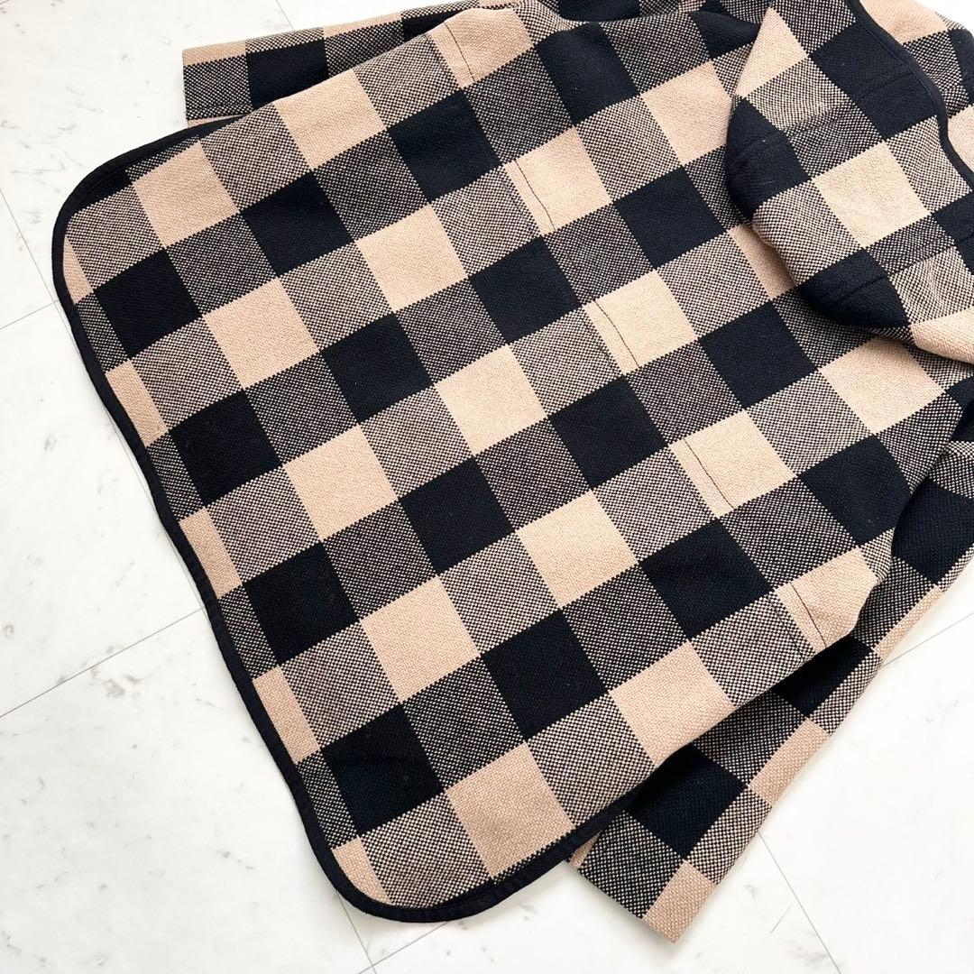 大きいサイズ❤️XL MaxMara マレーラ フーデットコート チェック 黒