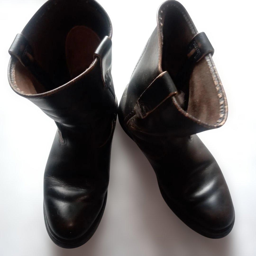 Red Wingペコスブーツ8169 ペコス黒6ハーフ茶芯98年製ソールカスタム