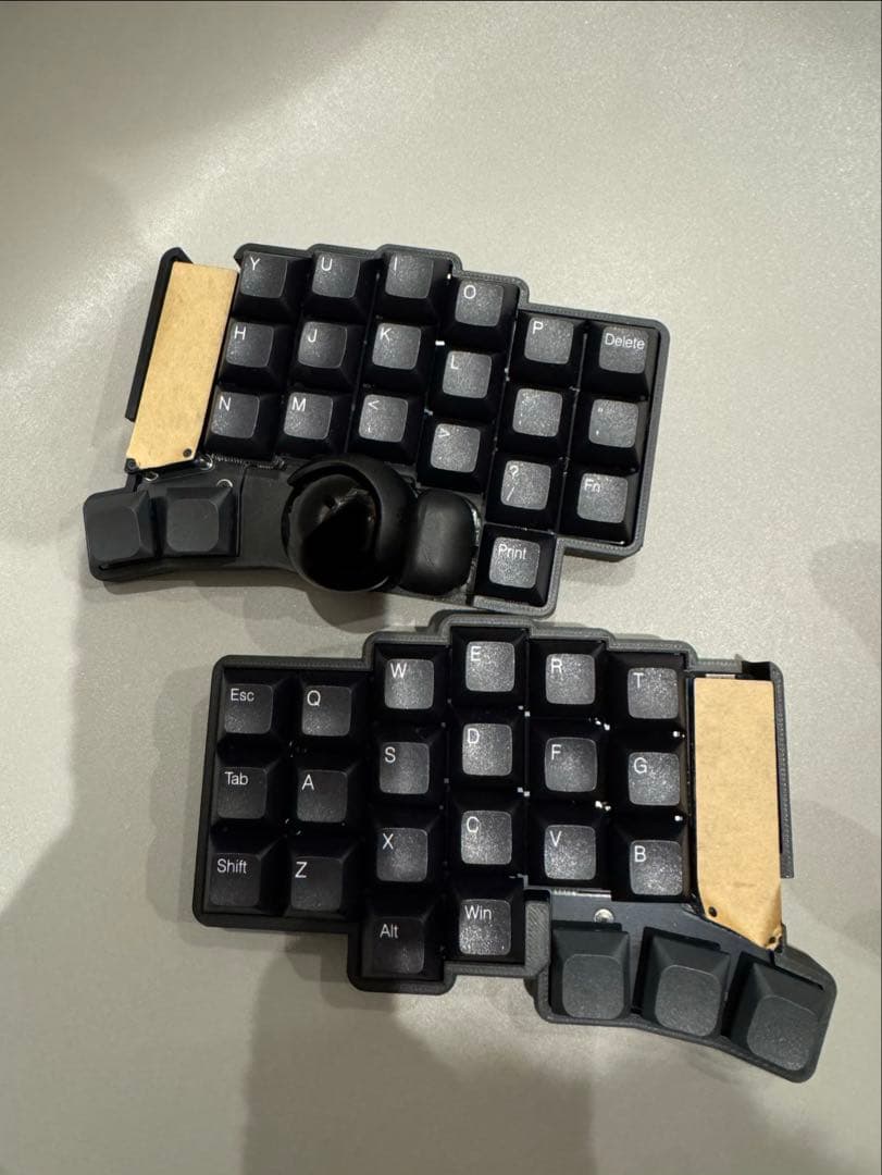 新品】keyball44 完成品 動作確認済み スモークアクリル 付属品付き