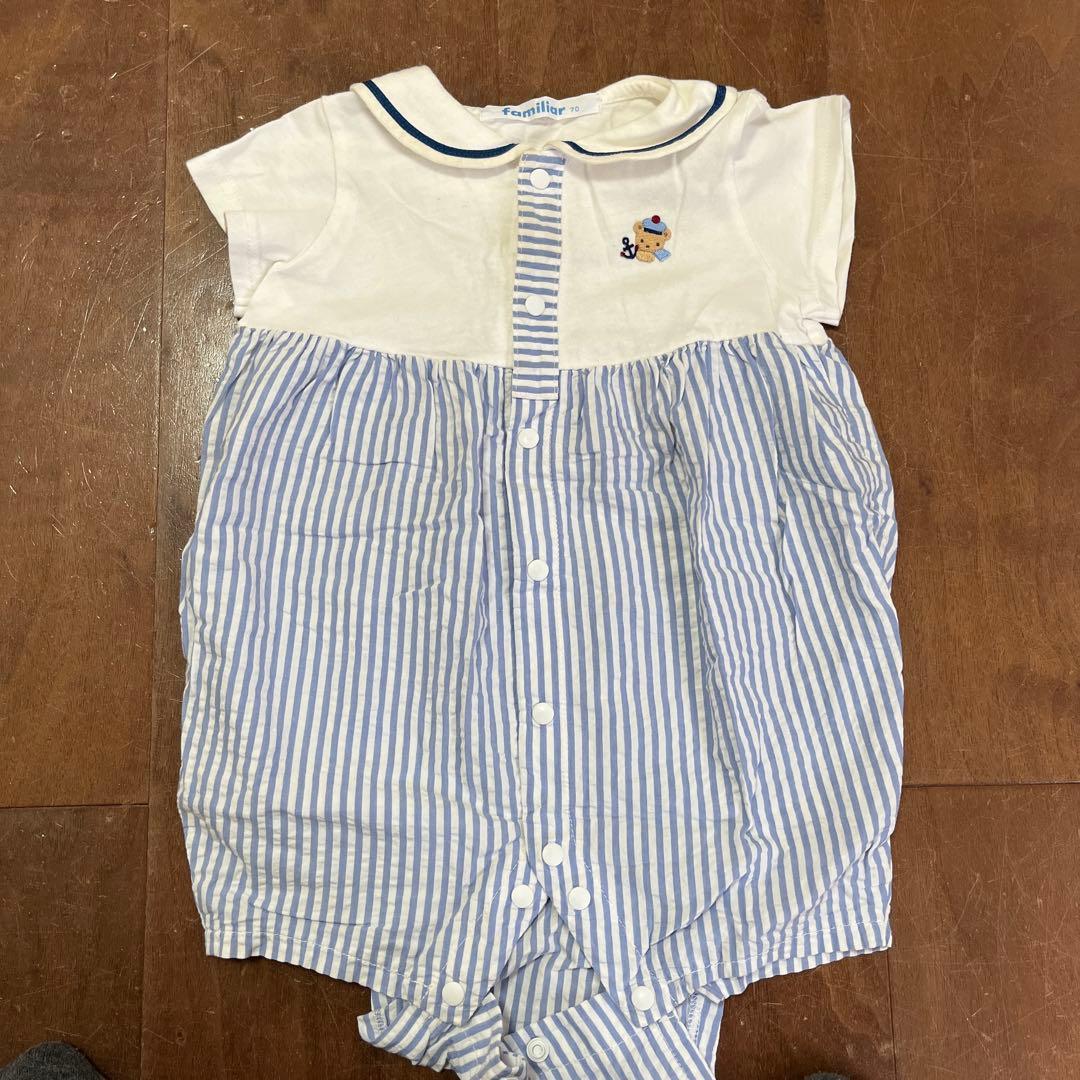 ファミリア familiar 70センチ 半袖 ロンパース - メルカリ