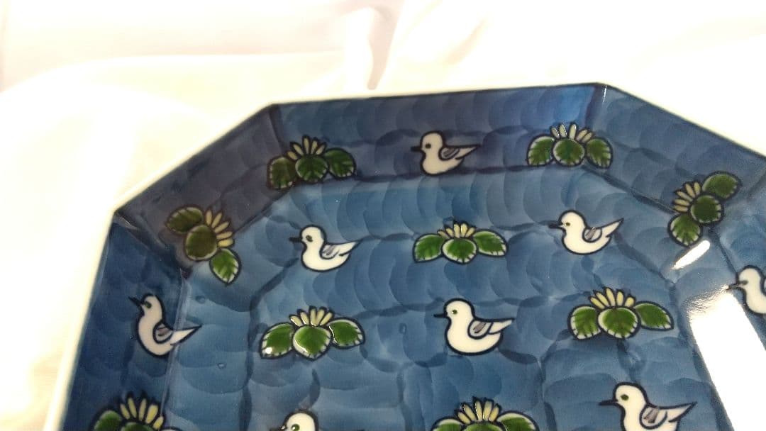 有田焼 源右衛門窯 染錦 水鳥絵 方皿 - メルカリ