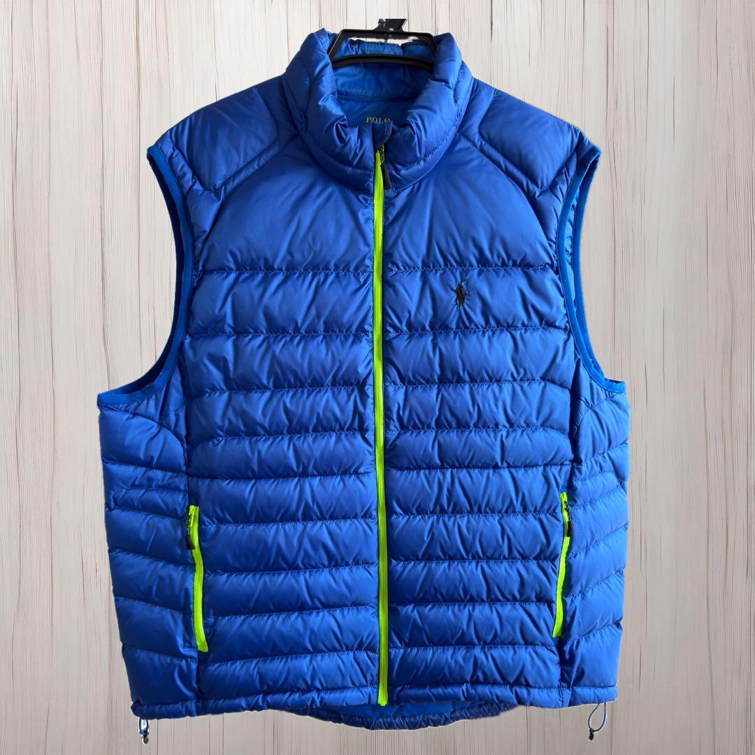 極美品】ポロラルフローレン ダウンベスト XXL ブルー 希少サイズ