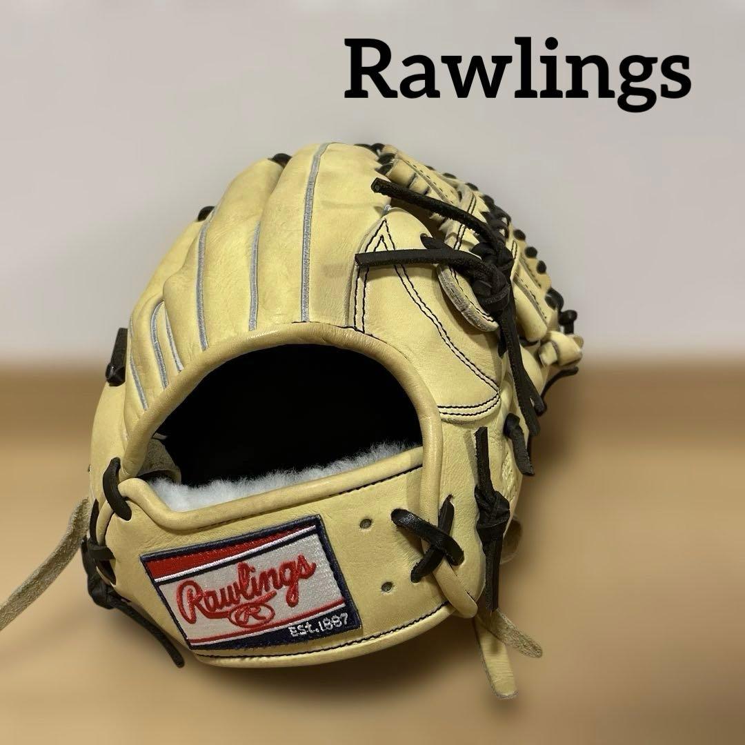 【Rawlings】 軟式グラブ 内野用 大人 キャメル 美品☆ Rawlings（ローリングス） 送料無料 野球 軟式 グラブ グローブ 内野