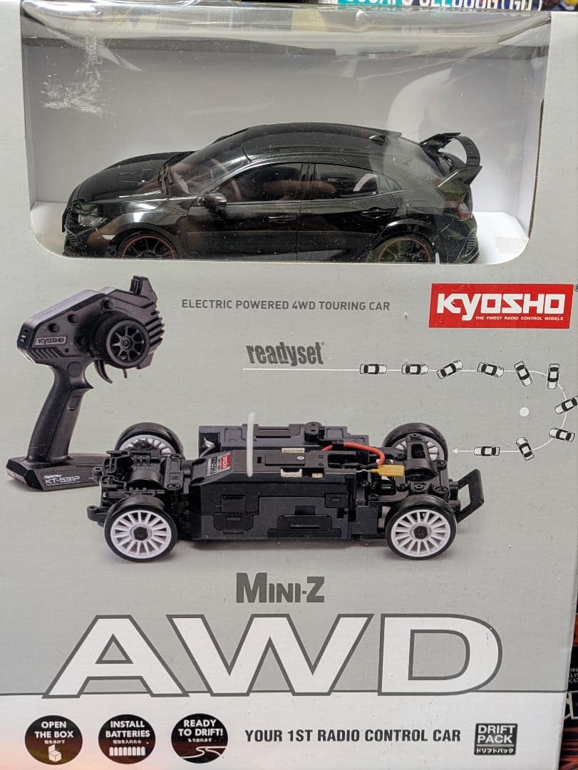 京商　ミニッツ　AWD　 ホンダ　シビック　TypeR クリスタルブラックパール ミニッツAWD シビック タイプR クリスタルブラックパール 32613BK | 京