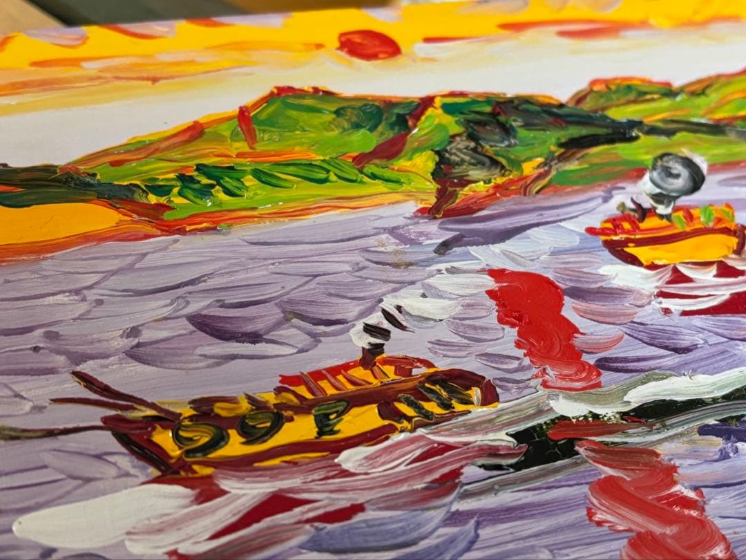 野間仁根 ノマヒトネ 人気作家 瀬戸内海日の出 表裏面サインあり 2号