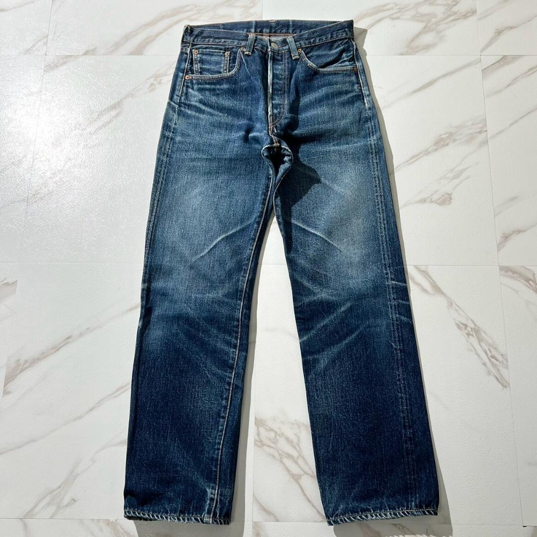 1955年 501XX 復刻リーバイス ビッグE 赤耳 ヒゲ ハチノス◎ 紺 - メルカリ