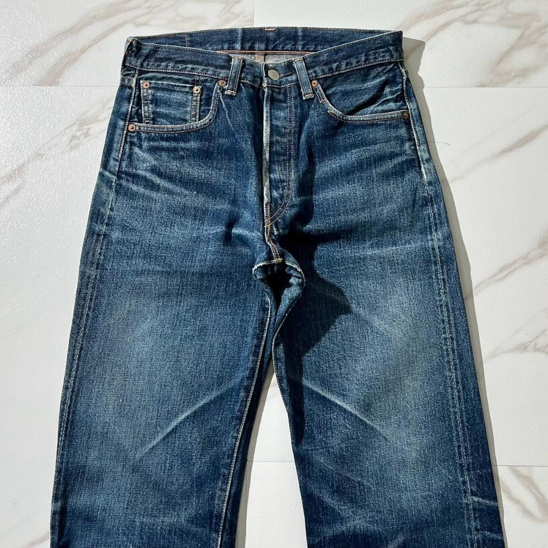 1955年 501XX 復刻リーバイス ビッグE 赤耳 ヒゲ ハチノス◎ 紺 - メルカリ