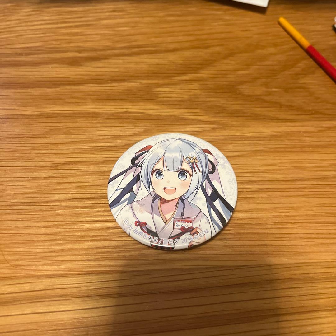 雪ミク MIKU2018 アニメイト 缶バッジ 初音ミク グッズ-バッチ】初音ミク [SNOW MIKU] 雪ミク 描き下ろしイラスト