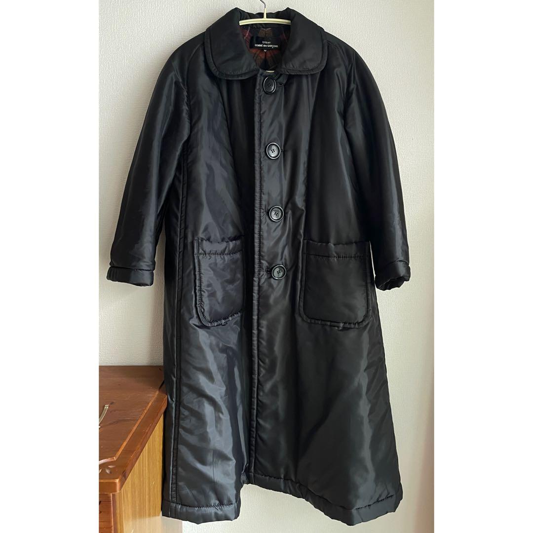 トリコ コムデギャルソン AD2017 艶ロングコート 黒 ブラック - メルカリ