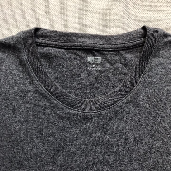 1-6 ユニクロ ソフトタッチクルーネックT（長袖） ダークグレー - メルカリ