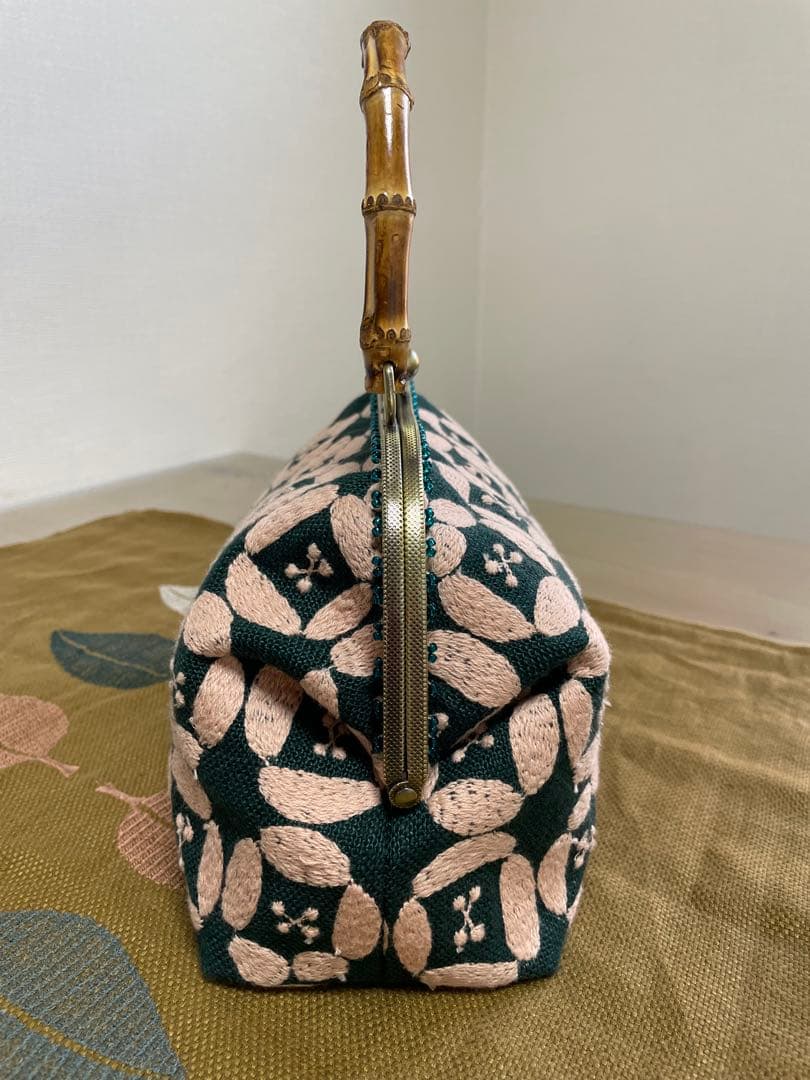 ミナペルホネン＊バンブーがま口バッグ