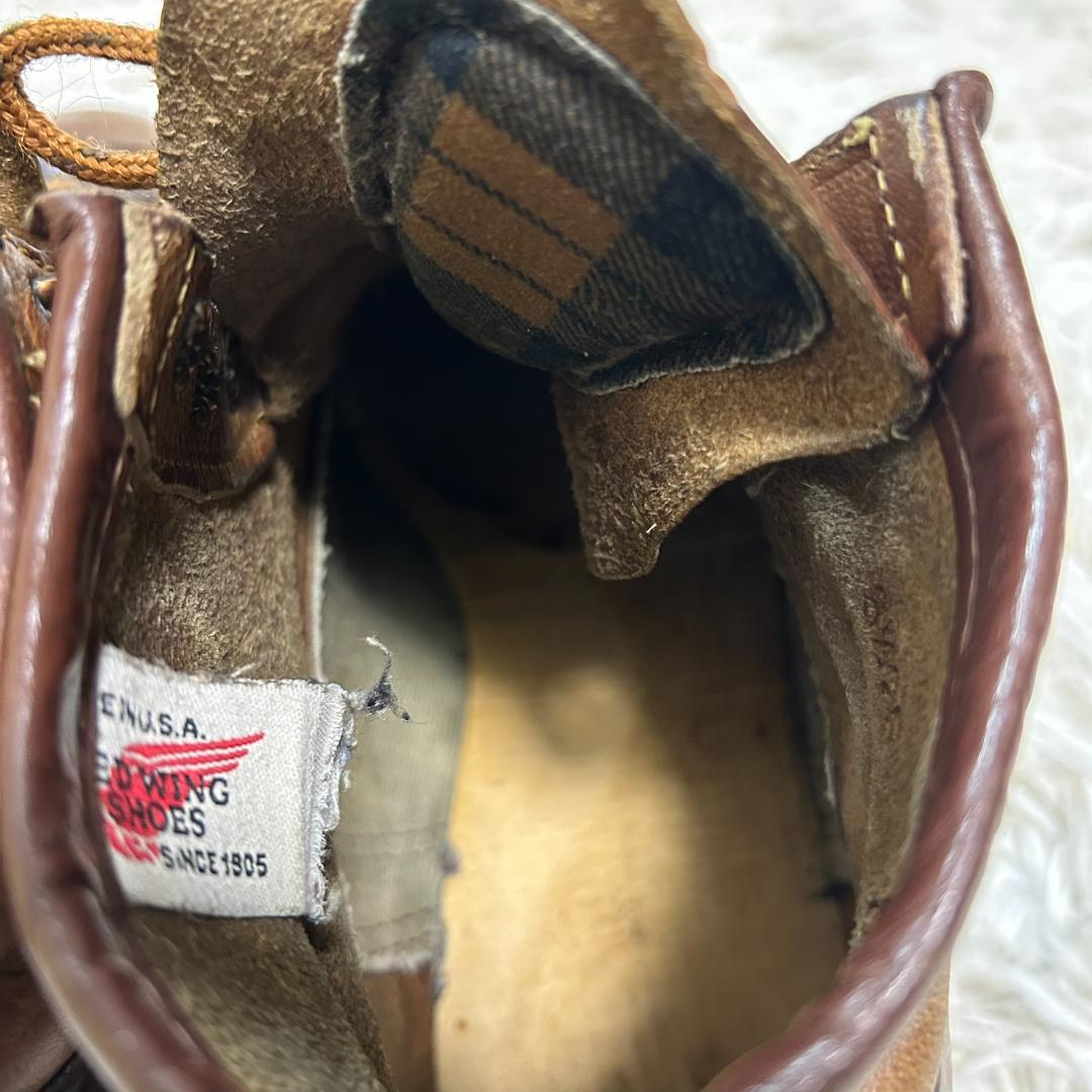 レア　レッドウィング モックトゥ ワーク ブラウン 8.5D 26.5cm
