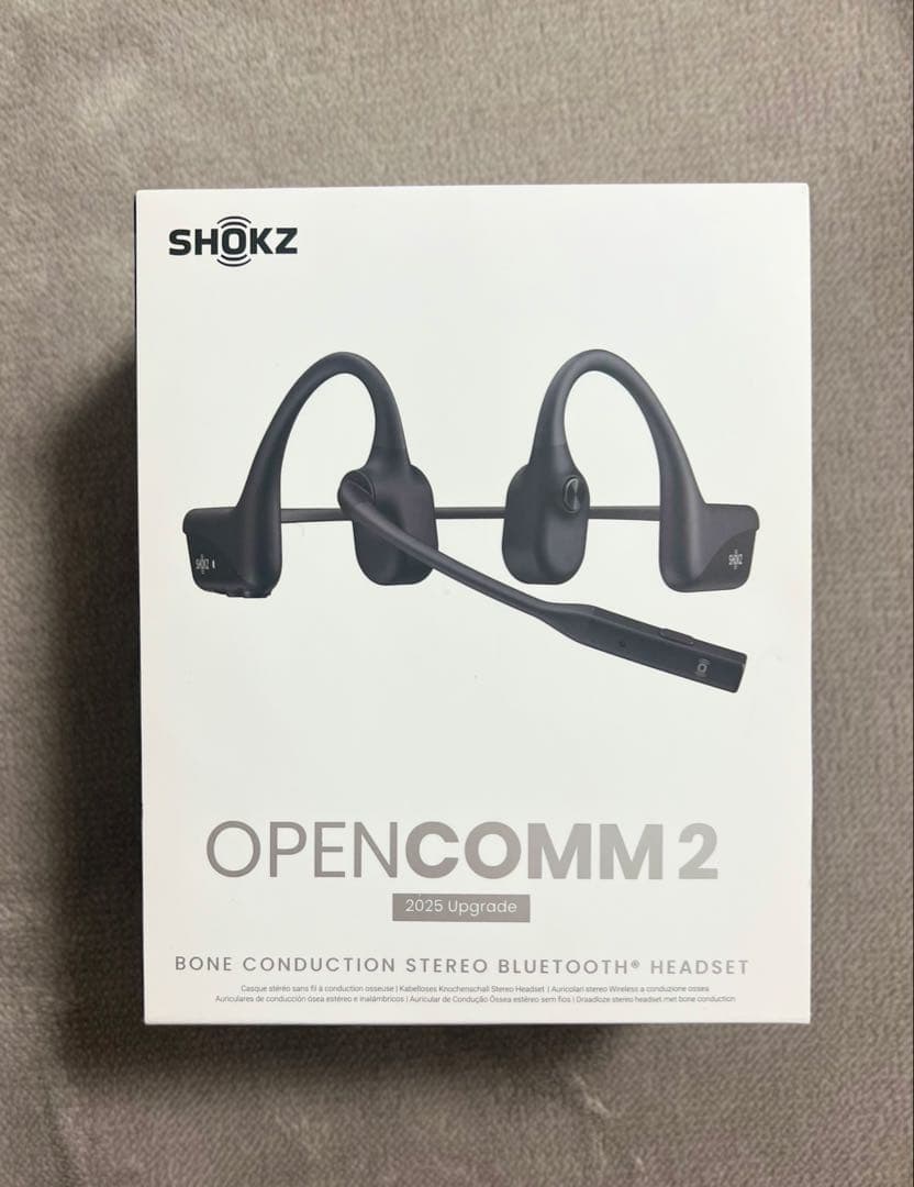 ゆう フリマのお兄さんShokz OpenComm2 2025 OpenComm2 2025 Upgradeワイヤレス骨伝導ヘッドセット– Shokz