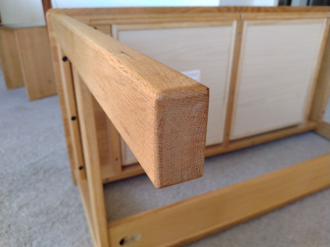 totoro様専用】MUJI/無印良品 オーク無垢材デスク110cm引出足元棚