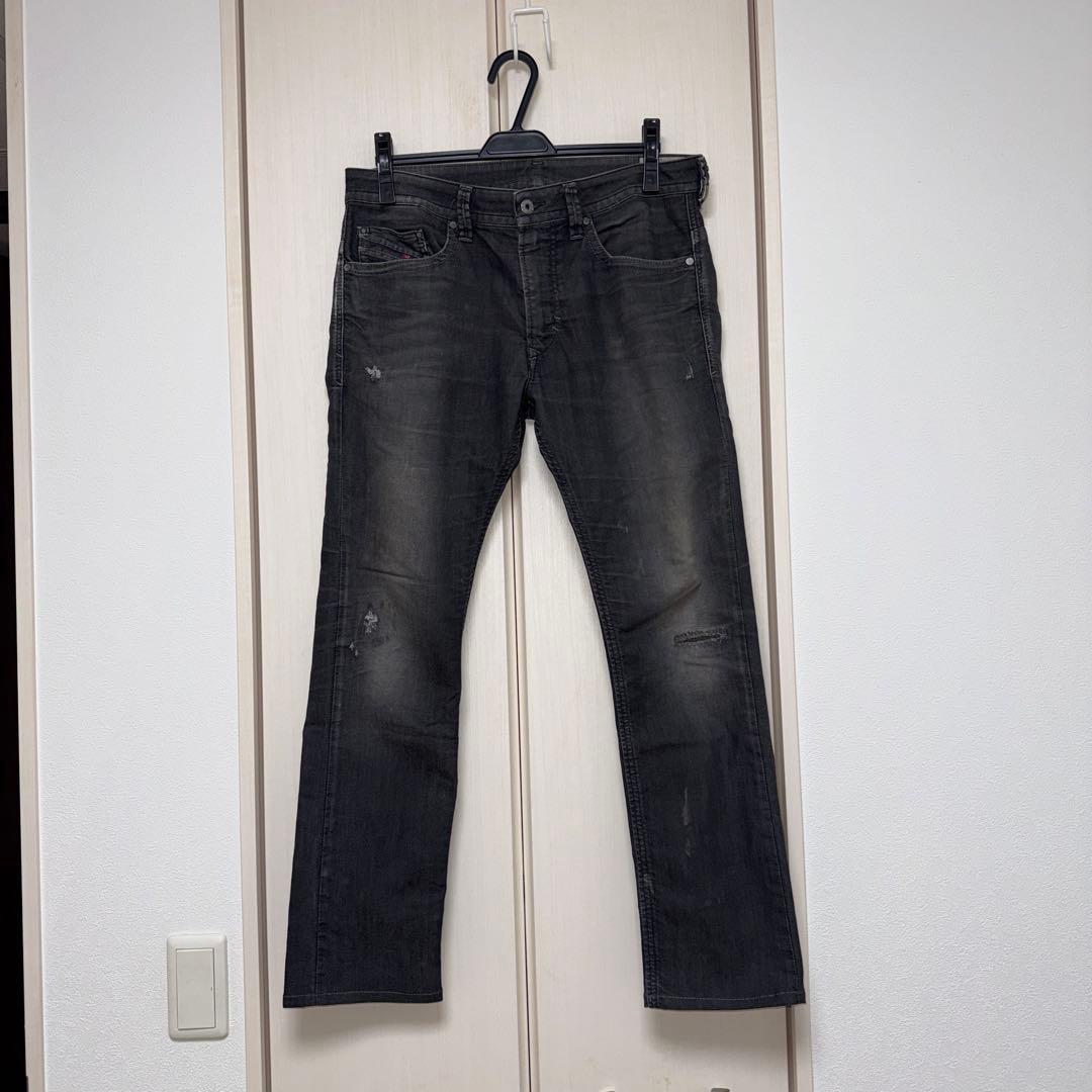 DIESEL】ブラックスキニーデニム ダメージ加工 W31 - メルカリ