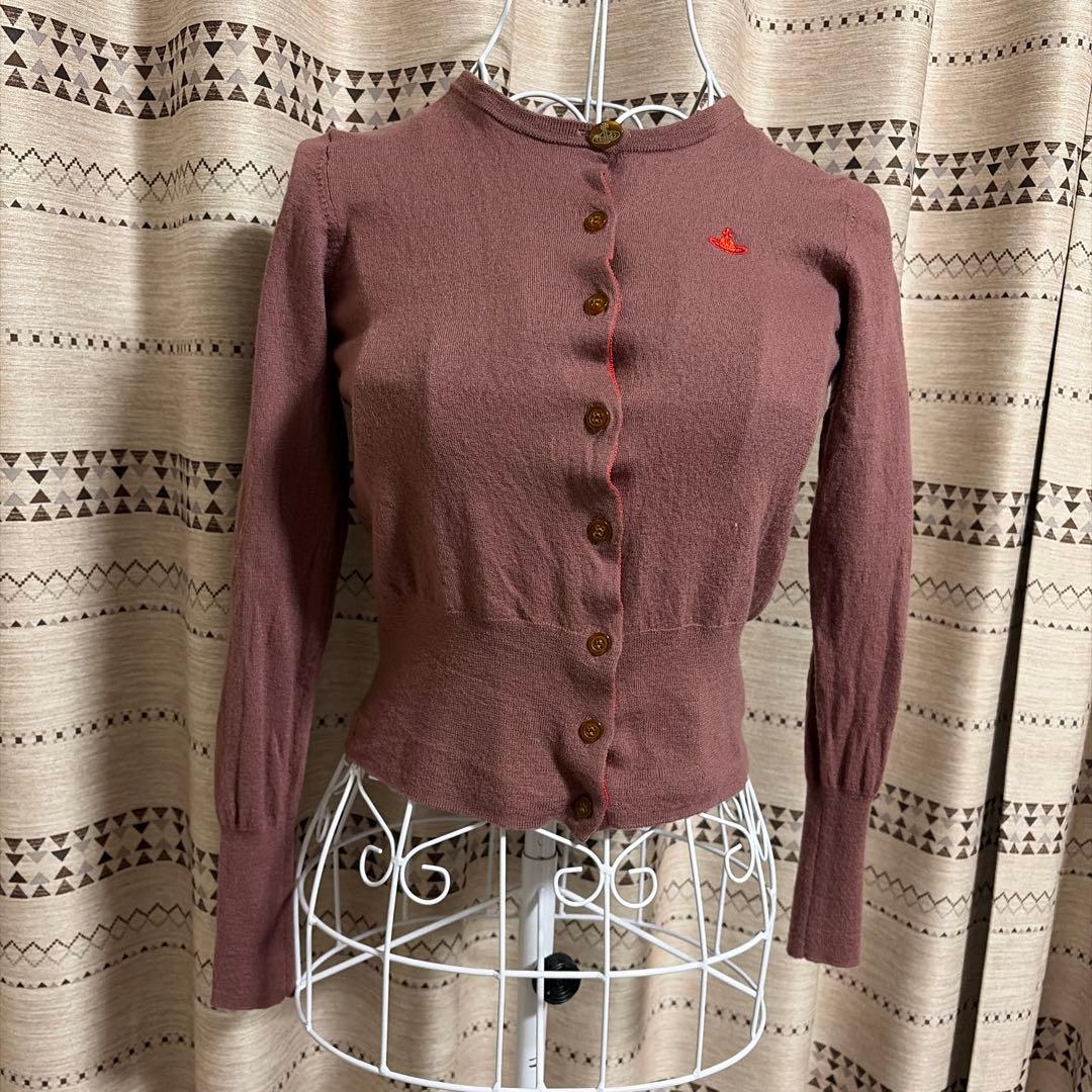vivienne westwood カーディガン オーブロゴ 毛 100%