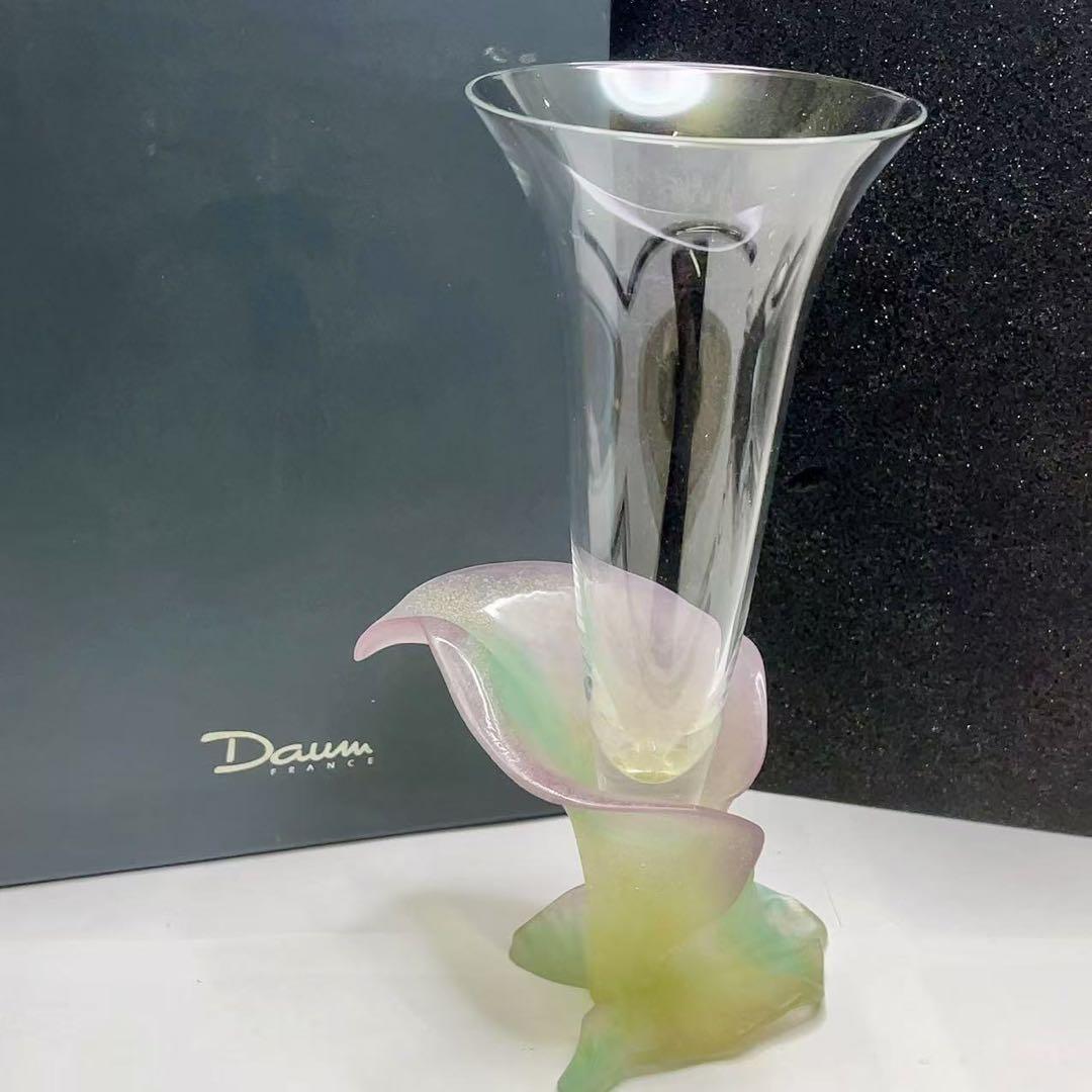 Daum France ドームフランス クリスタル ガラス フラワー 花瓶